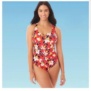 {Miracle Brand} Beach Betty Cutout One Piece Suit